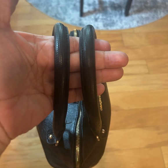 Christian Siriano Black Structured Leather Satchel - Picture 6 of 10